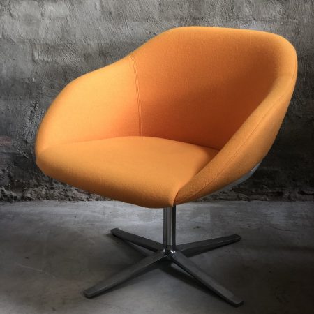 Walter Knoll Turtle Chair in Tangerine